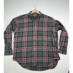 VTG Ralph Lauren Shirt Mens XL Blaire Red Green Blue Plaid Button Down Cotton